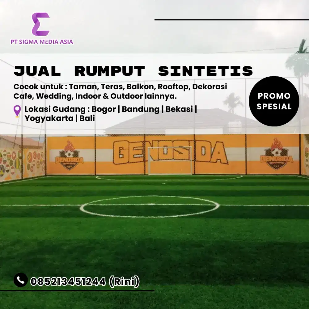 Jual Rumput Sintetis Futsal dan Mini Soccer