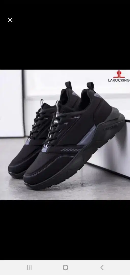 Sepatu sekolah anak laki laki sepatu sneakers hitam