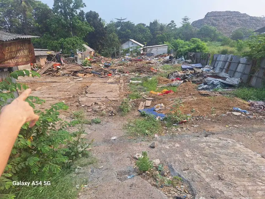 Dijual Tanah sudah dipagar keliling tanah padat akses Kont 40 ft