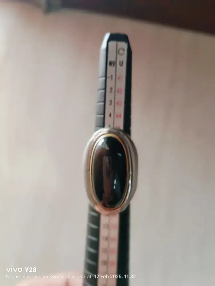 Batu Yaman cibet ring monel size 5