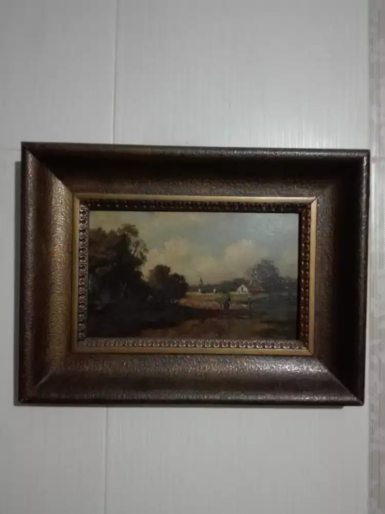 Lukisan Eropa Kuno Gambar Panorama.