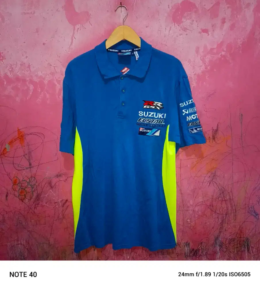 Bismillah, dijual kaos kerah Suzuki team vintage original
