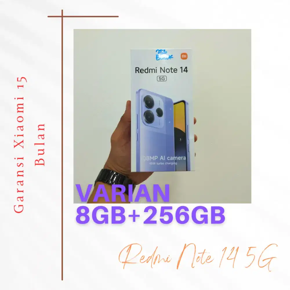Redmi Note 14 5G Garansi Resmi Indonesia 15 Bulan.