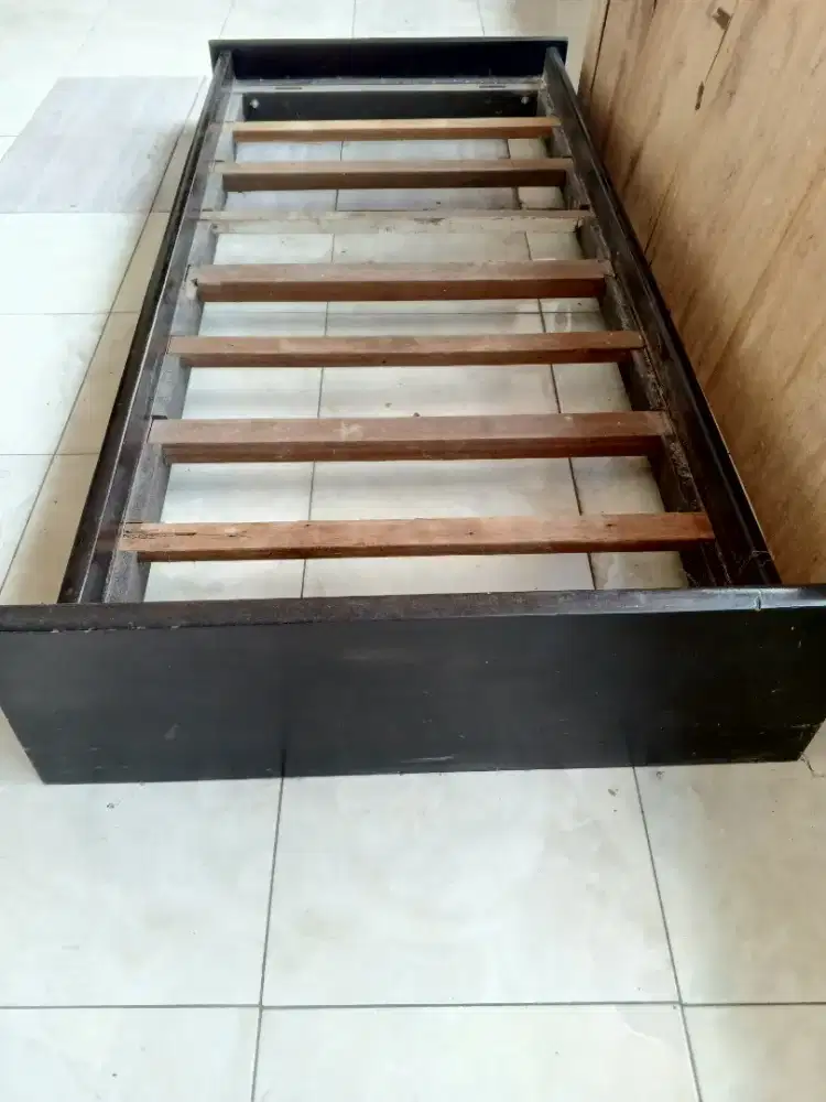 Size 185x90 Ranjang Full Kayu / Dipan (Rangka Jati Lawas)