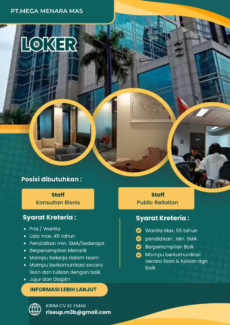 Walk in Interview PT. Mega Menara Mas