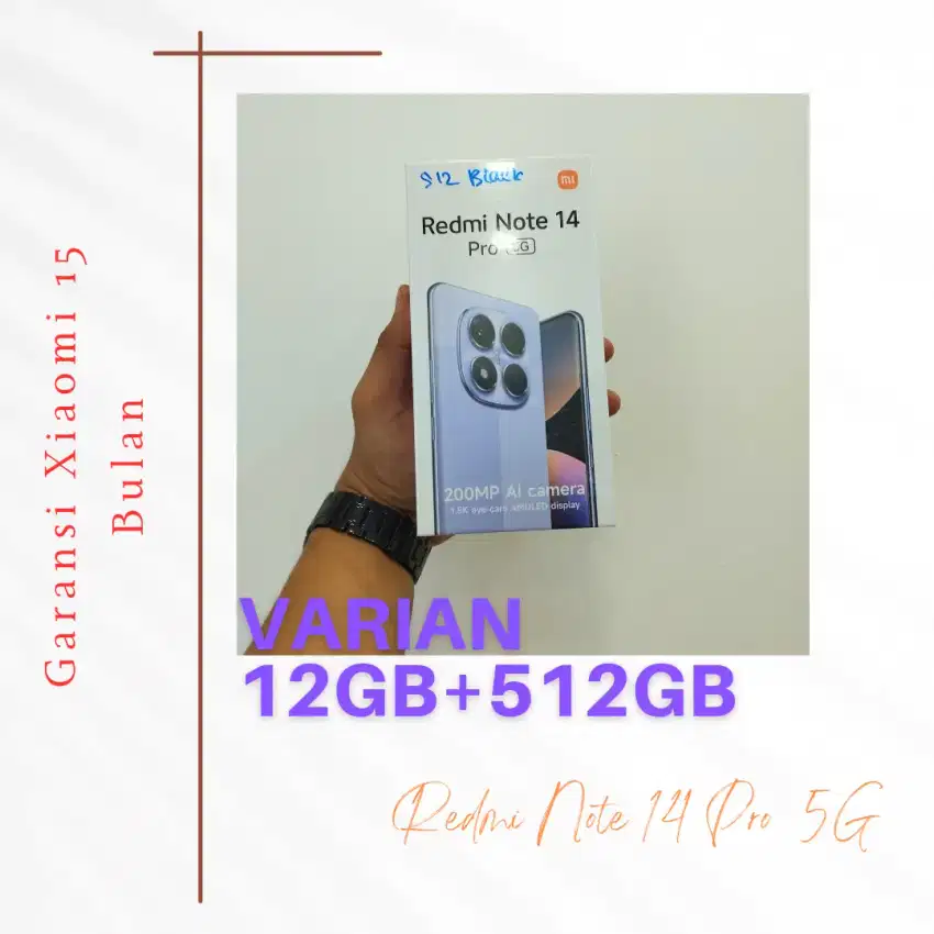 Redmi Note 14 Pro 5G 12GB+512GB Garansi Resmi Indonesia.