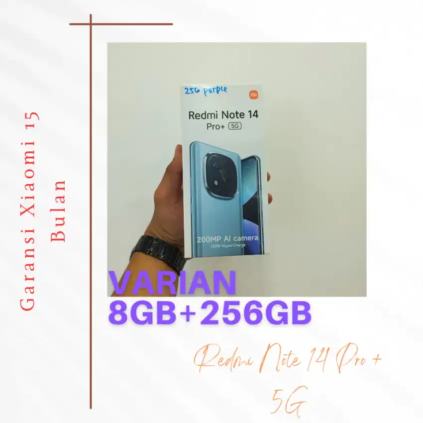 Redmi Note 14 Pro+ 5G 8GB+256GB Garansi Resmi Indonesia.