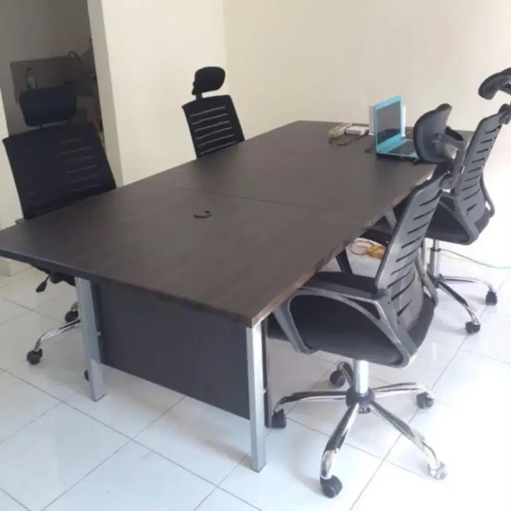 1 set meja miting trbaru redy rekues bhn petikel pemesan nan