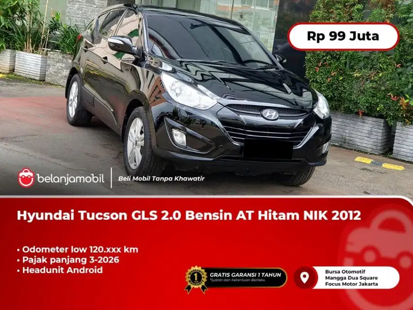 [PAJAK PANJANG] Hyundai Tucson GLS 2.0 Bensin AT Hitam 2012/2013