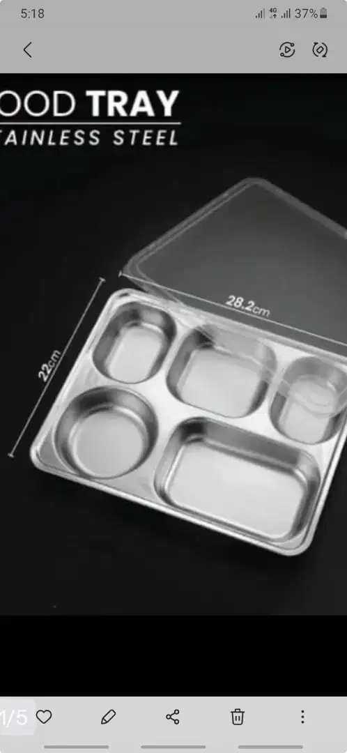 Foodtray 5 sekat