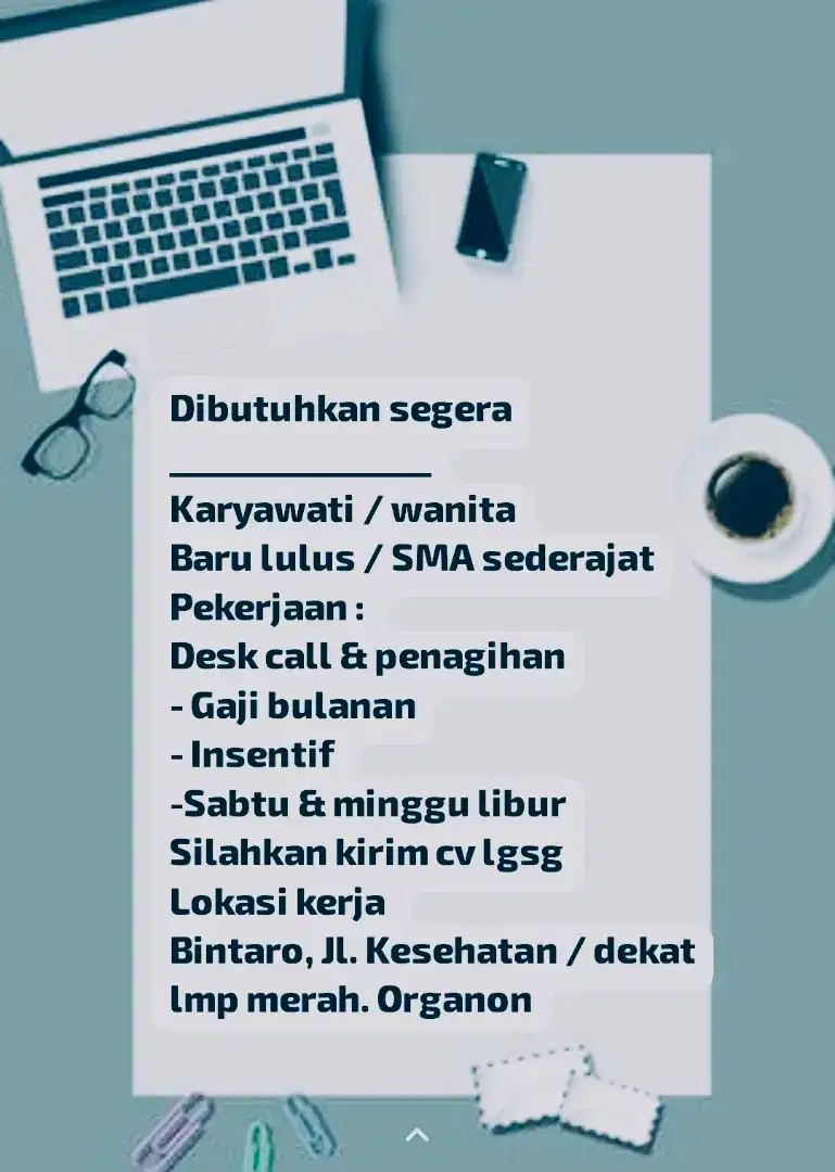 Dibutuhkan segera