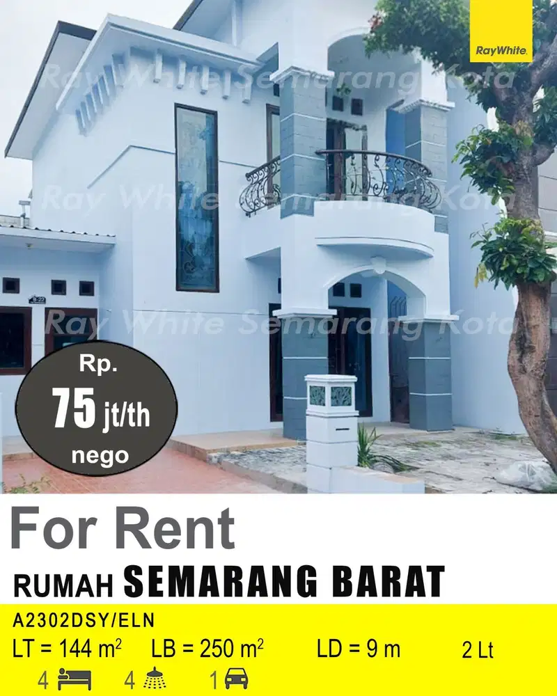DISEWAKAN RUMAH DI SEMARANG BARAT A2302