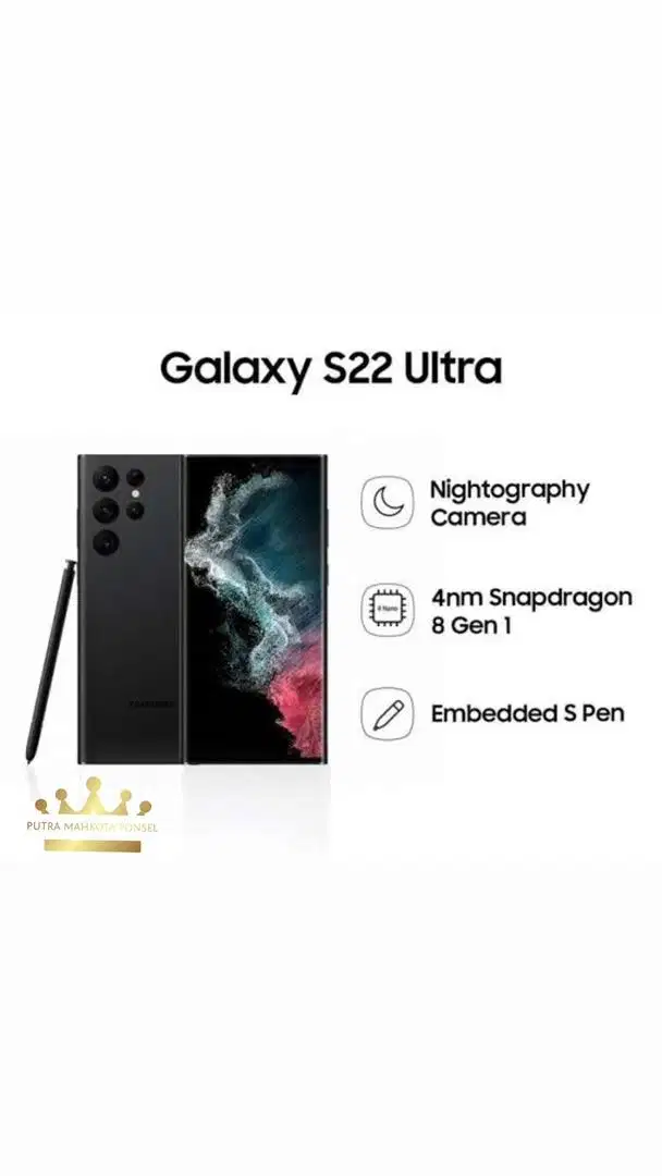 SAMSUNG GALAXY S22 ULTRA  12/256 GB SEIN / SAMSUNG RESMI INDONESIA