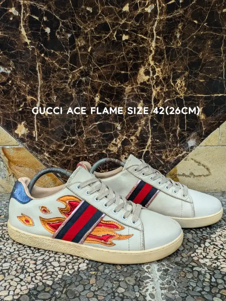 GUCCI ACE FLAME SNEAKERS