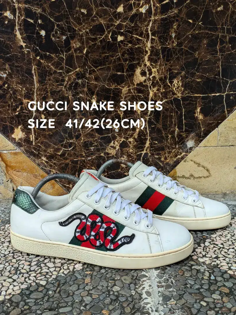 GUCCI SNAKE SNEAKERS WHITE