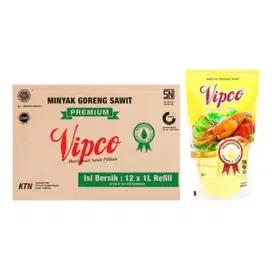 MINYAK GORENG VIPCO 1 L, CTN (12 x 1CTN)