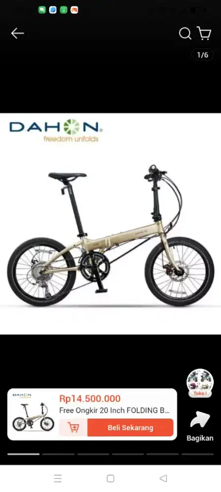 Sepeda lipat merk dahon