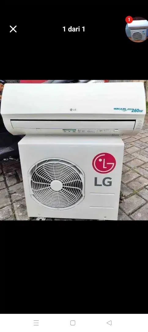 AC seken LG lowwatt hemat listrik