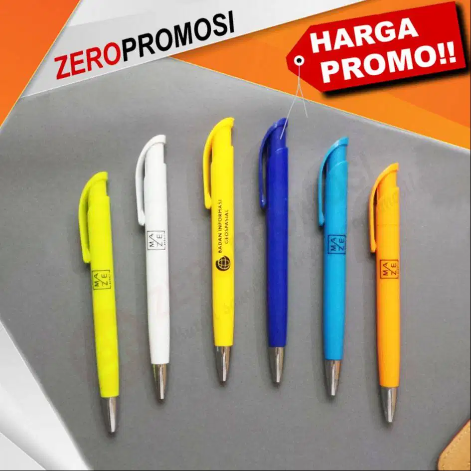 Souvenir Pulpen Plastik Cetak Logo