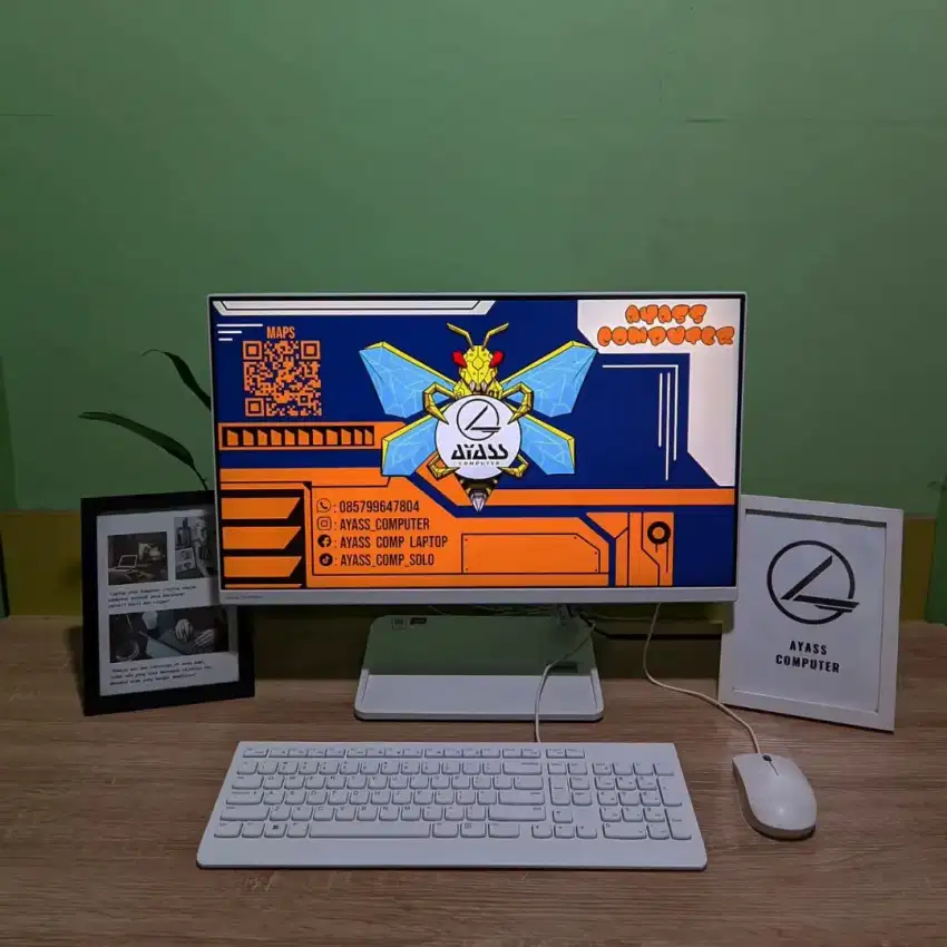 PC AIO Lenovo 24inchi Ryzen 5-5K series 8GB/512GB NVMe windows ORI+OHS