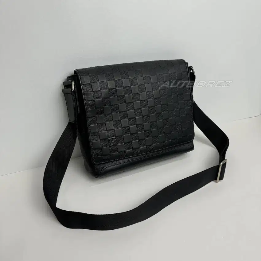 LOUIS VUITTON Tas Bag Damier Onyx Infini Black Leather 100% Original