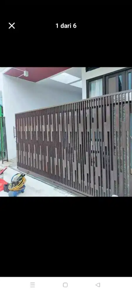 Pagar besi full galvanis desain sesuka suka. Murahh & tanpa DP