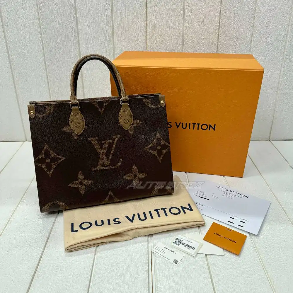 LOUIS VUITTON OTG OnTheGo Monogram Tote Bag Tas Shoulder Brown