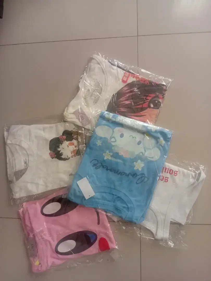 5pc  Kaos import Lucu&cantiq