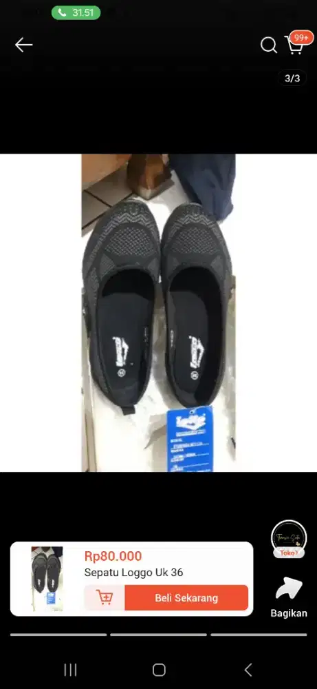 Sepatu merek Loggo uk 36 masih baru