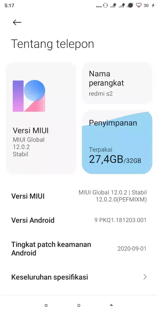 Hp redmi s2 ram 3 32