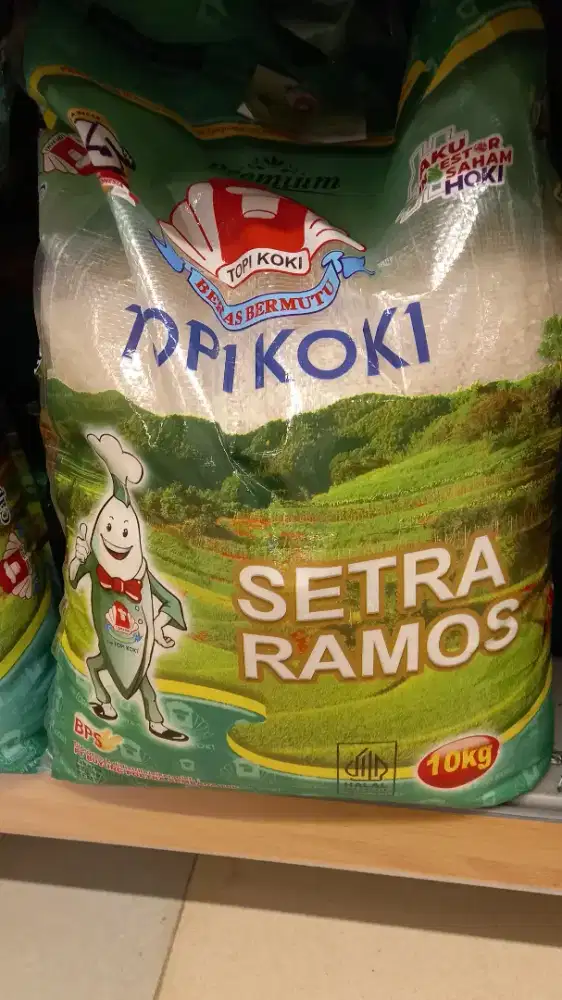 Jual Beras Setra Ramos Cap Topi Koki 10Kg