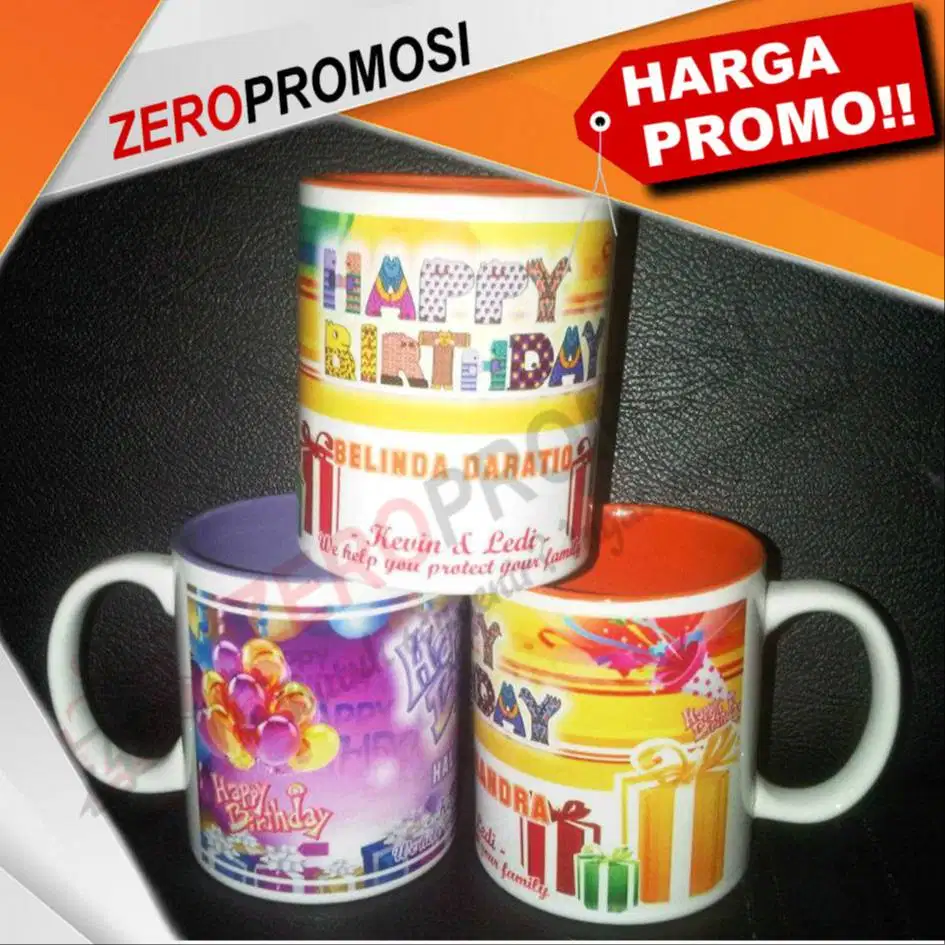Mug Warna Dalam cetak custom promosi