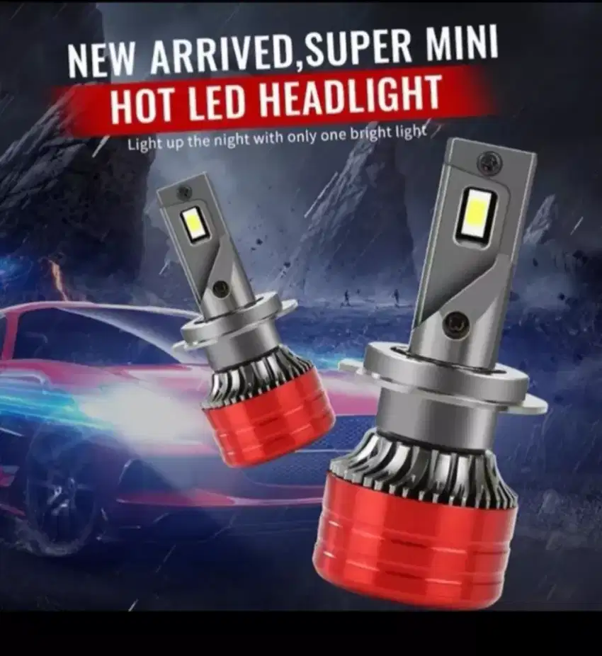 Lampu LED Mobil H11 Hb3, 100watt, kualitas bagus nyala Putih Terang