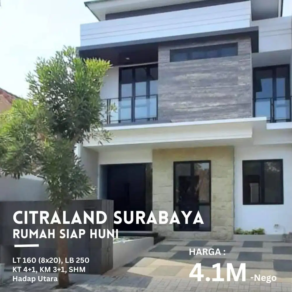 Dijual Rumah Siap International Village Siap Huni Citraland Surabaya