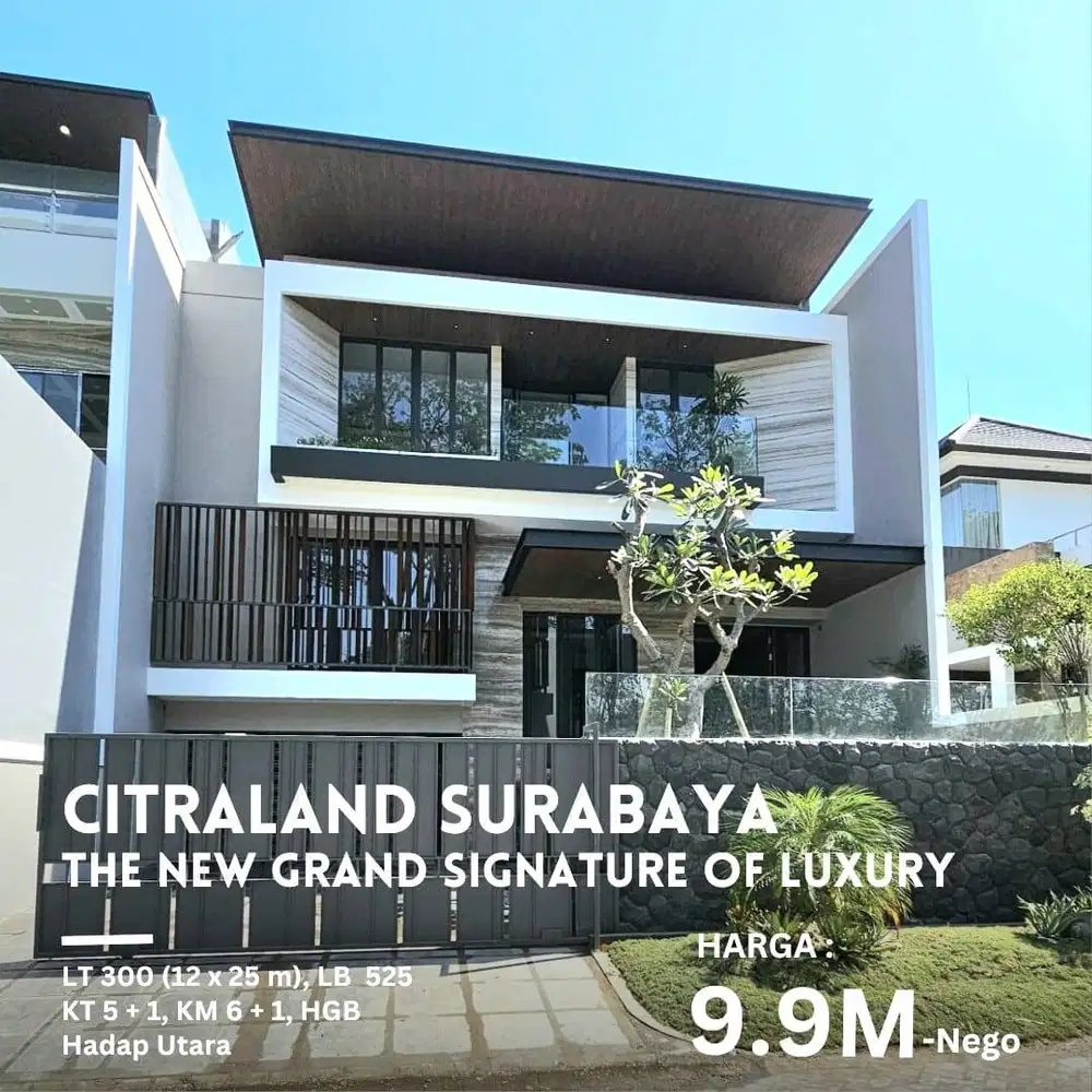 Dijual Rumah Mewah Premium BGI Citraland Utama Surabaya Barat