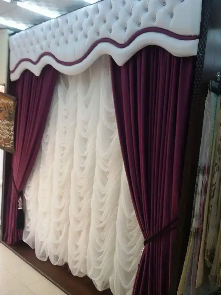 Pasang gordyn gorden murah vertikal roll blind jasa wallpaper dinding