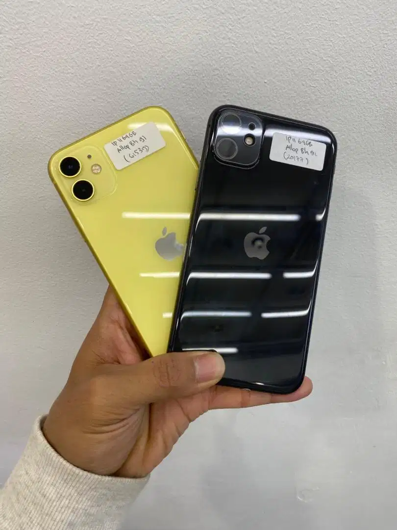 Iphone 11 64Gb fullset yellow hitam