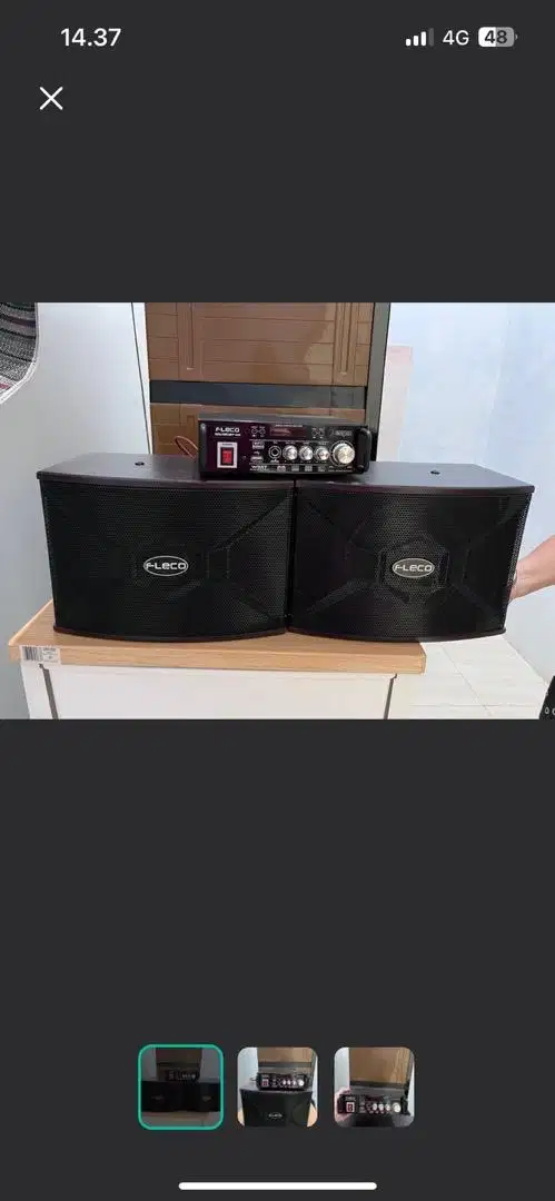 Satu set speaker amplifer + 1 set mic ( 2pcs)
