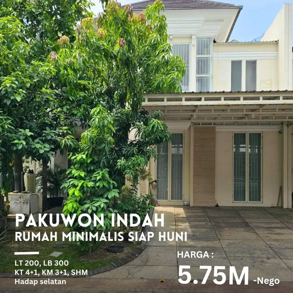 Dijual Rumah Siap Huni The Mansion Pakuwon Indah Surabaya
