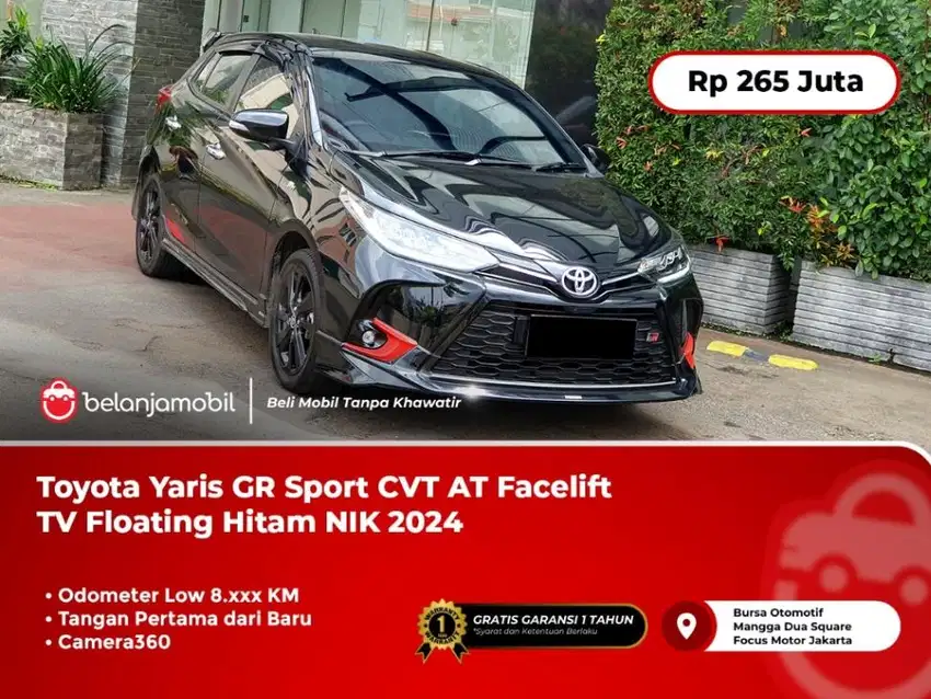 [ LOW KM 8RB ] Toyota Yaris GR Sport CVT AT Facelift Hitam 2024/2025