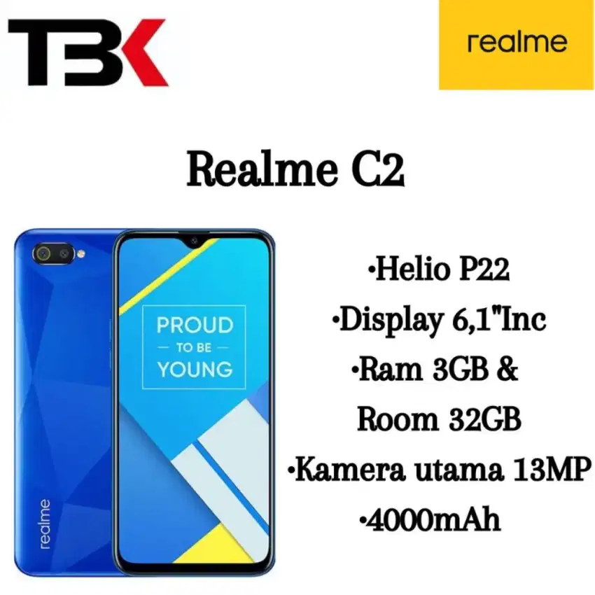 Realme c2 3/32GB ORI SECOND