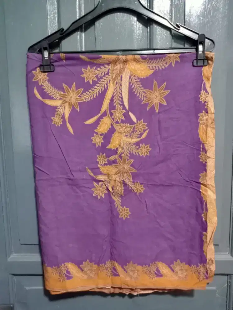 Kain sarung jadul motif batik bunga 90x120