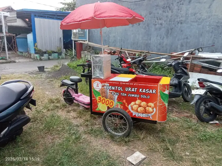 Gerobak sepeda listrik kopi