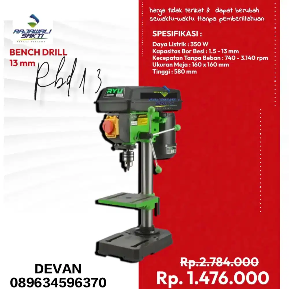 Promo mesin bor duduk 13 mm ryu murah vergaransi