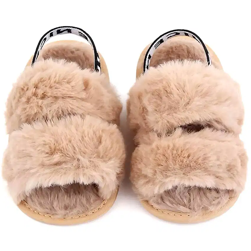 250220E Baby Girl PreWalker Black Shoes Brown Strap Anti-Skid Ballerin