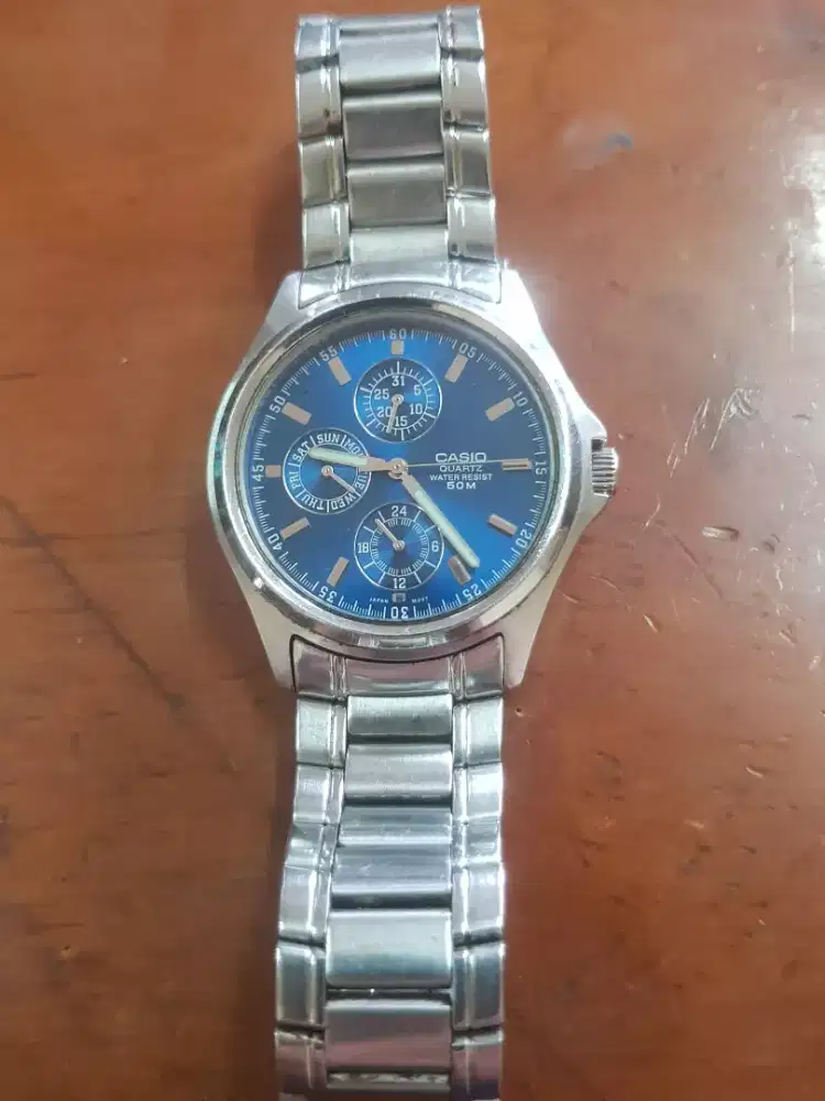 Jam Casio rantai seri MTP1246  ori