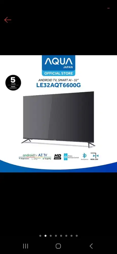 Android TV AQUA Best Quality Murah