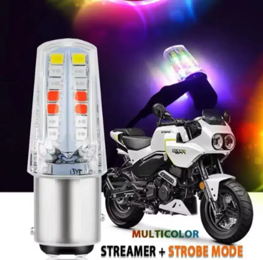 Lampu rem/stop warna warni kedip