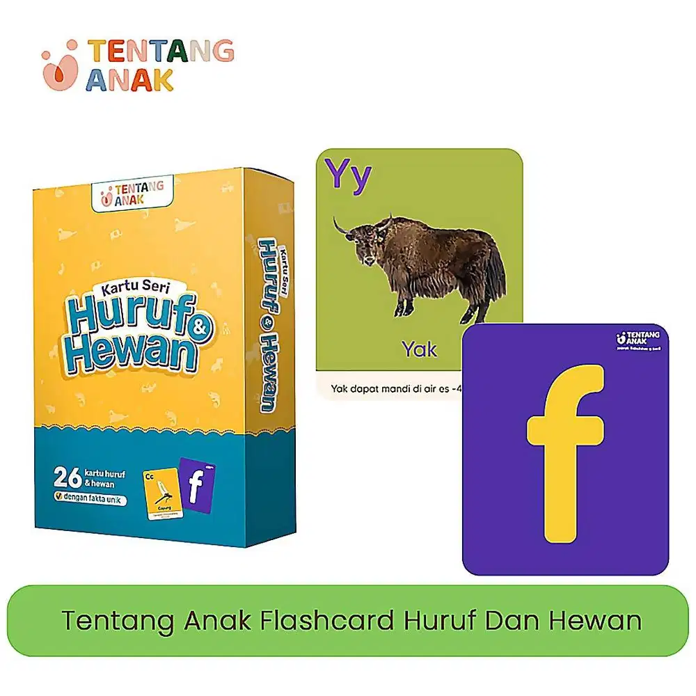250221H Flash Card Kartu Seri Huruf dan Hewan Tentang Anak Bermain Per