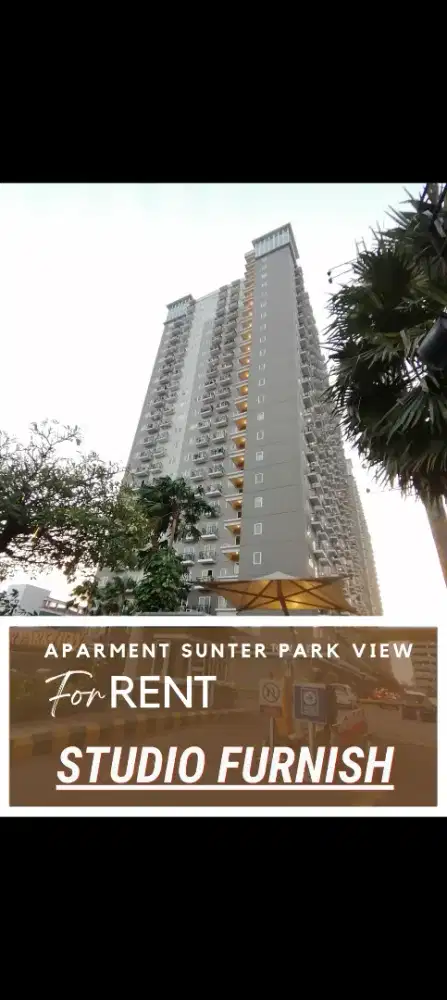 Ready Sewa Studio furnish Sunter Park View Bulanan